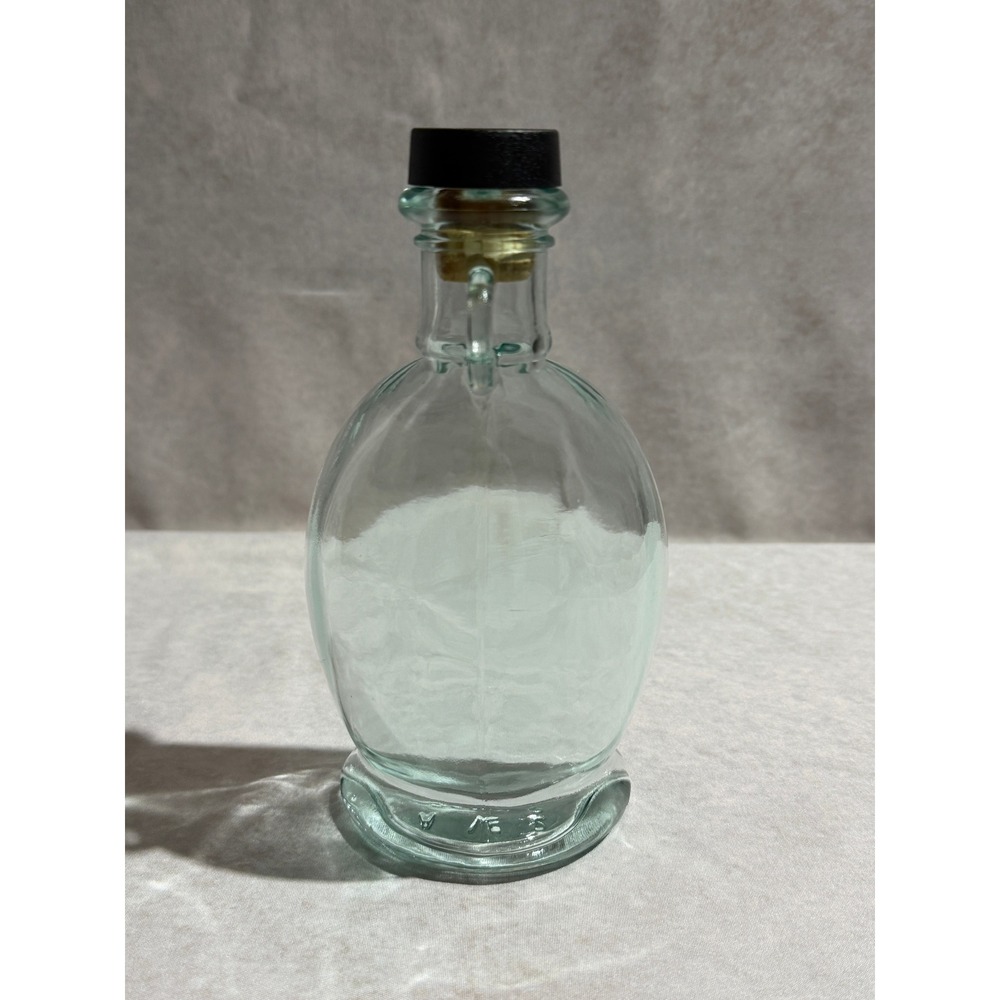 Vintage Aqua Blue/Green Half Bottle with Cork Stopper 250ml Small Pitcher Handle